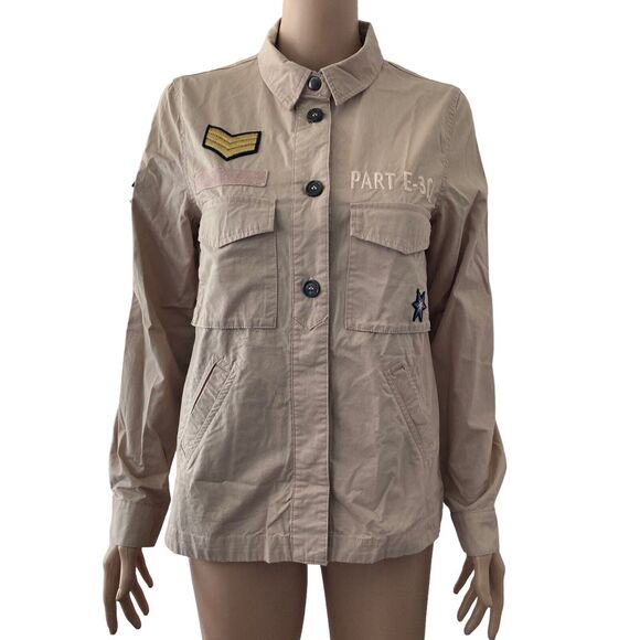 Love Tree Shacket Shirt Jacket Womens Small Part E-3CL Military - Picture 1 of 14